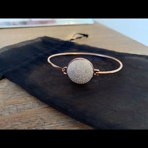 Kate spade clear stone rose gold bangle